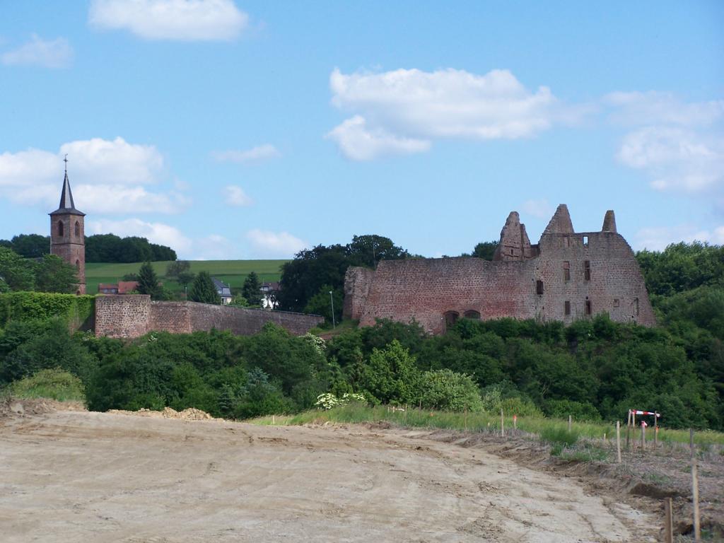 Die Burgruine von Freudenburg, aufgenommen am 30.05.2009