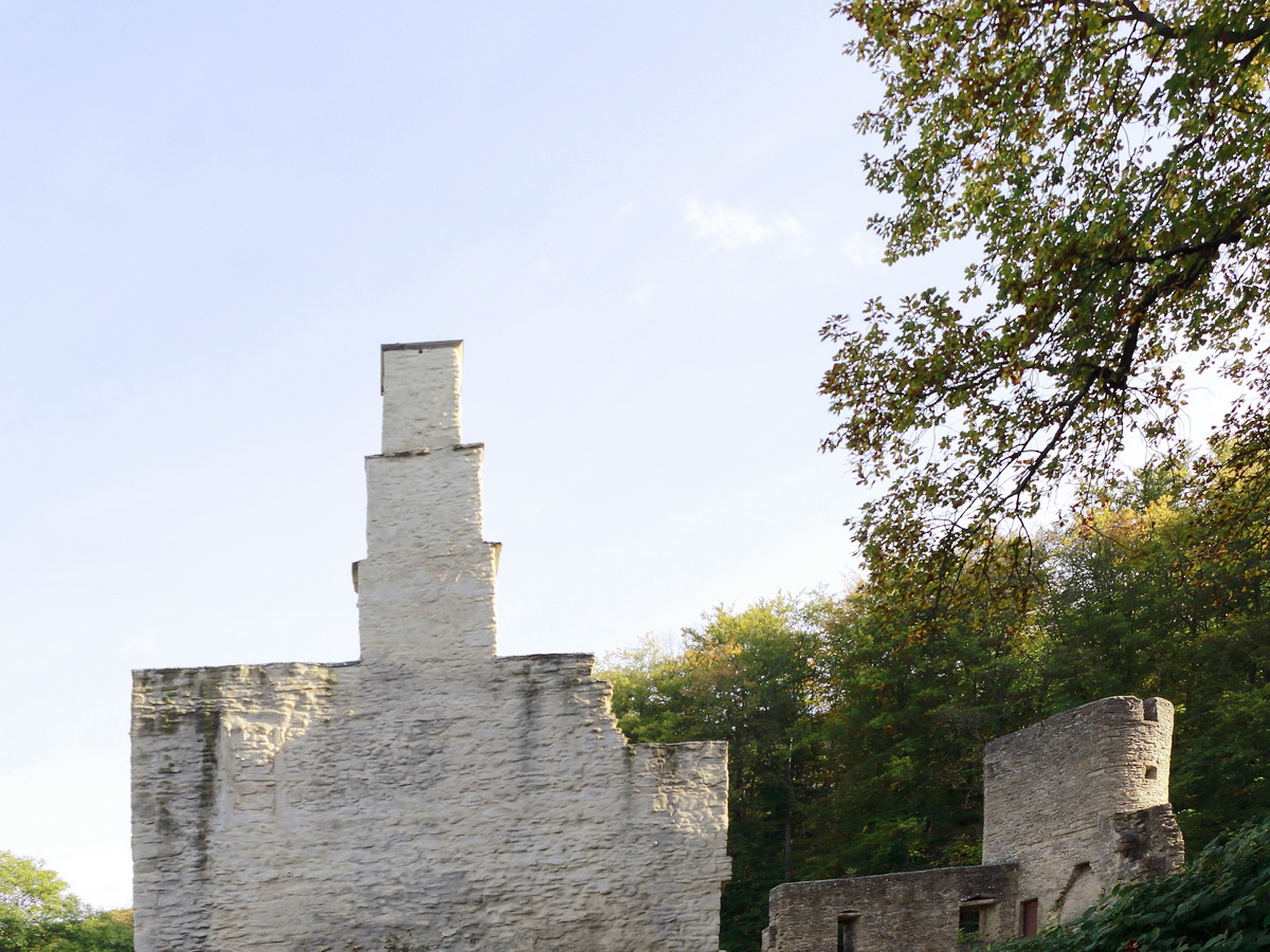 Die Burgruine Hardenstein an der mittleren Ruhr in Nordrhein-Westfalen. (25. Oktober 2019).