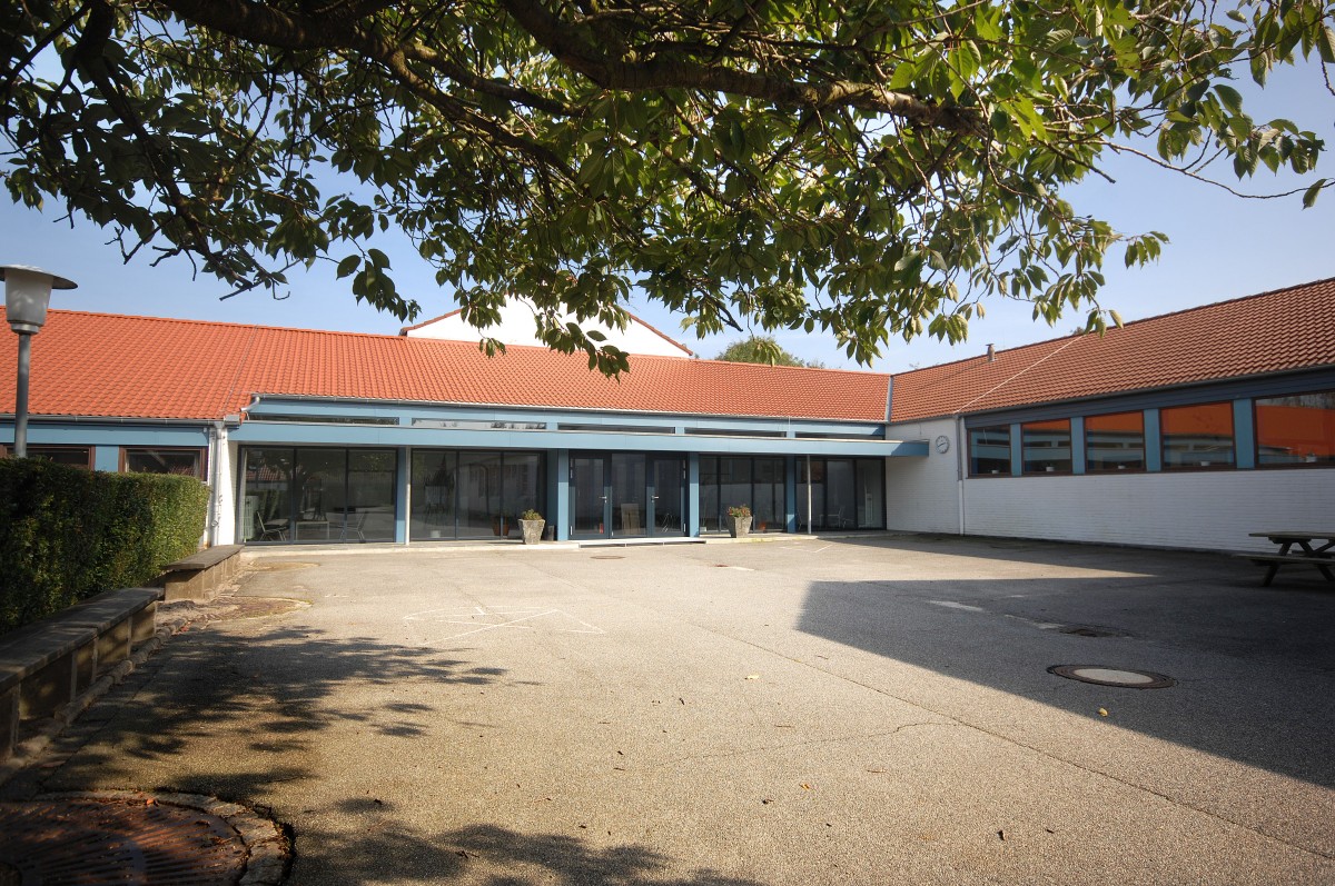 Die dnische Schule in Flensburg-Weiche. Aufnahme: September 2011.