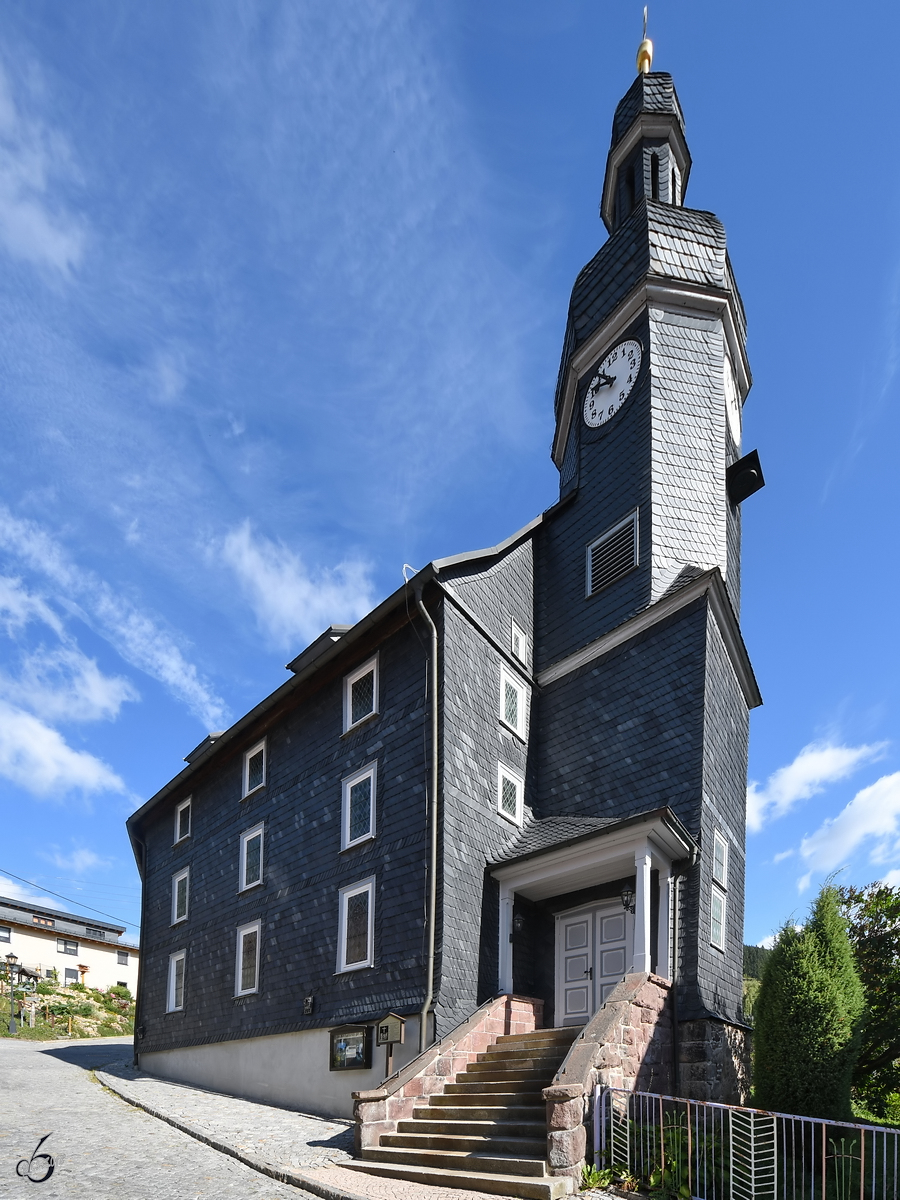 Die evangelische Zum-Kripplein-Jesu-Kirche im thringischen Manebach. (August 2018)