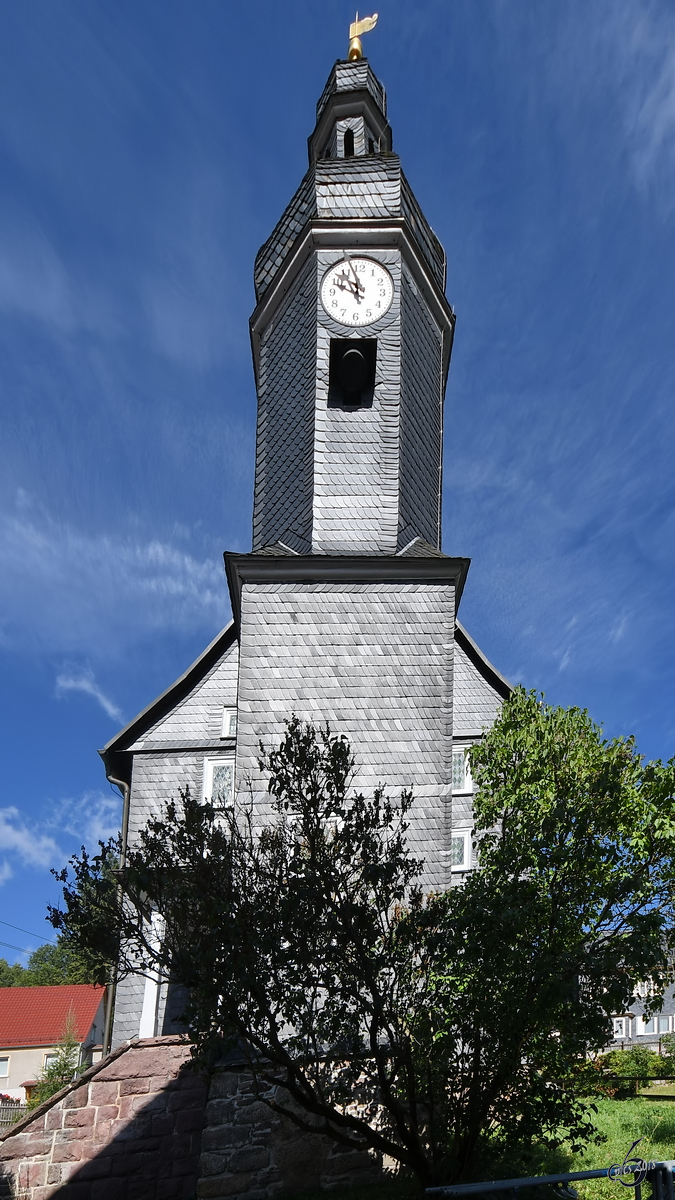 Die evangelische Zum-Kripplein-Jesu-Kirche im thringischen Manebach. (August 2018)