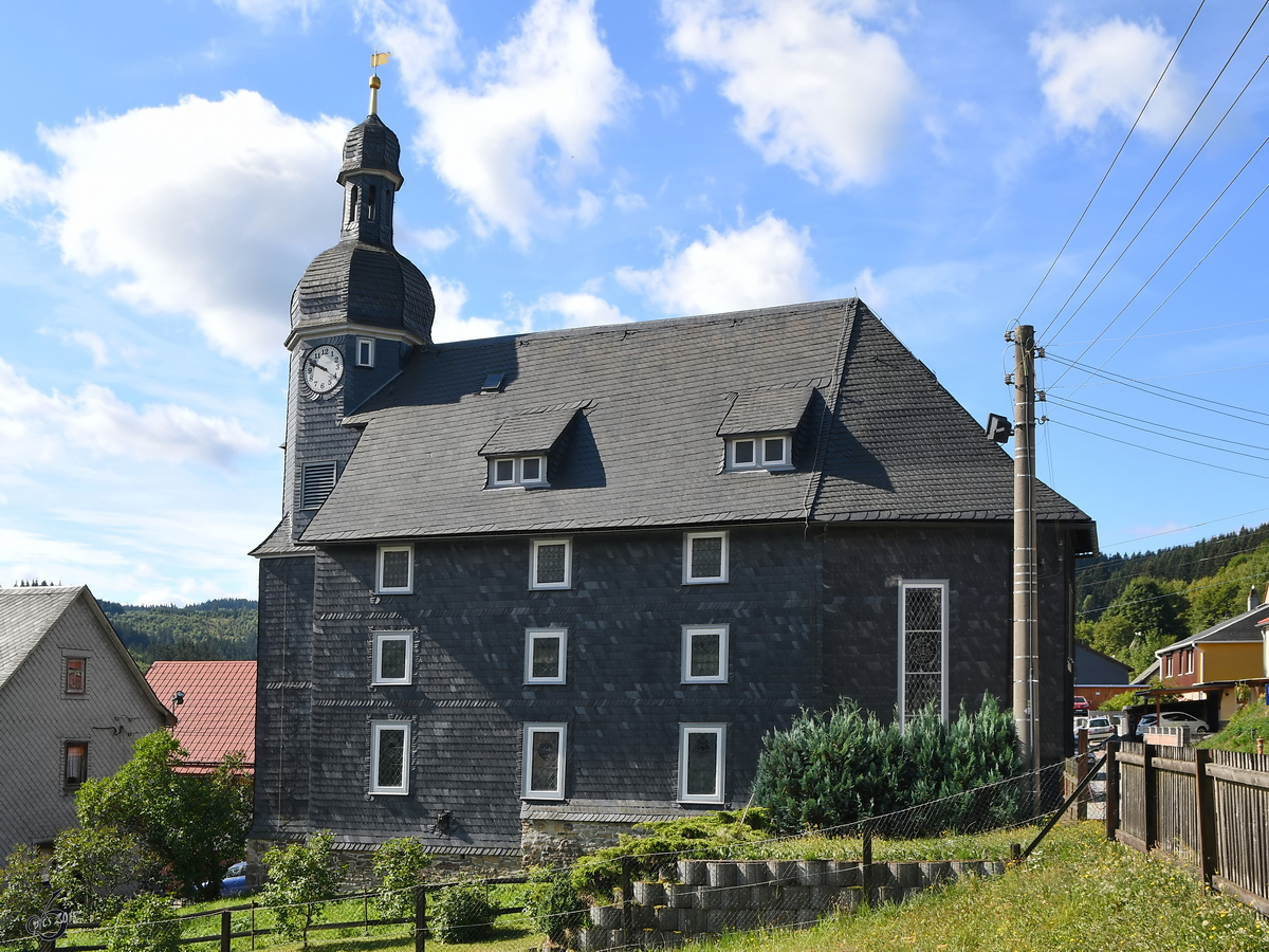 Die evangelische Zum-Kripplein-Jesu-Kirche im thringischen Manebach. (August 2018)