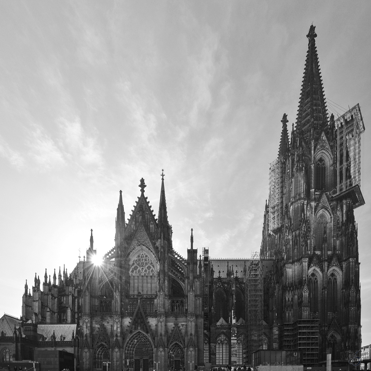 Die ewige Baustelle Klner Dom. (Oktober 2011)