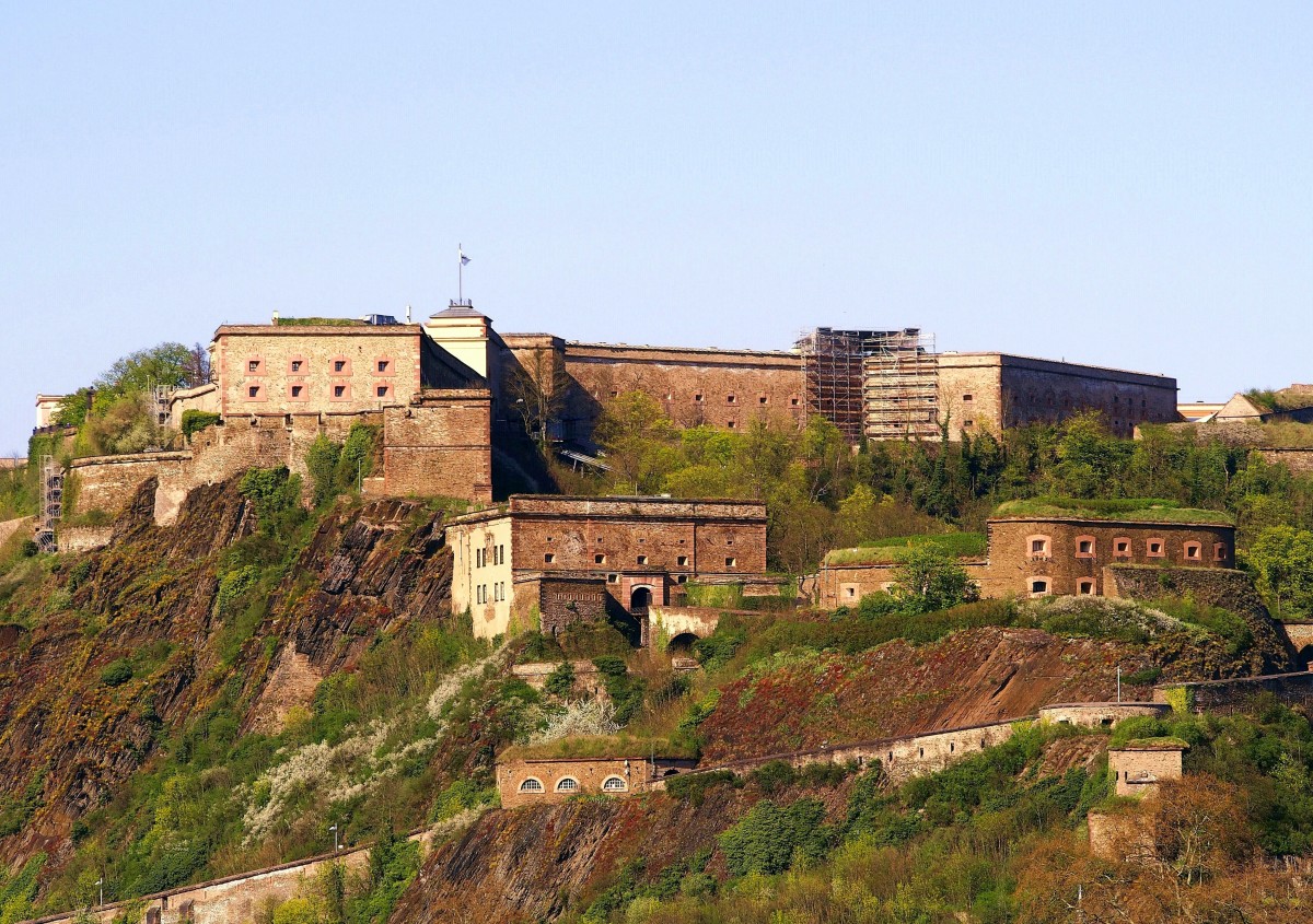 Die Festung Ehrenbreitstein mit Fort Helfenstein (15. April 2015)