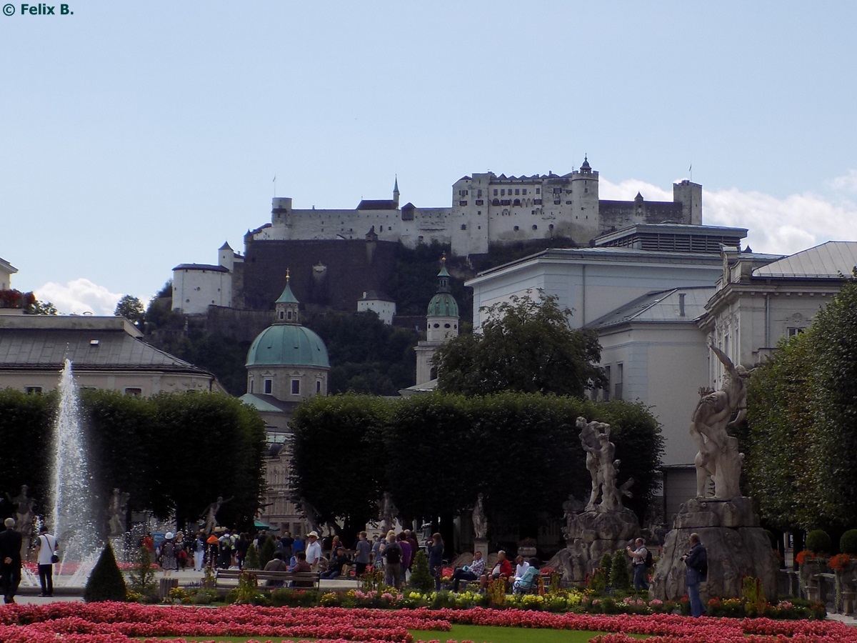 Die Festung Hohensalzburg in Salzburg am 22.08.2014