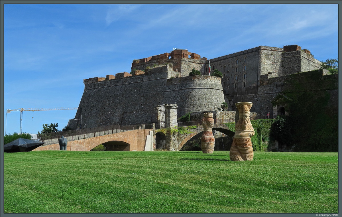 Die Festung Priamar, direkt am Hafen von Savona gelegen, wurde 1542 errichtet. Heute beherbergt sie ein Museum. (24.09.2018)