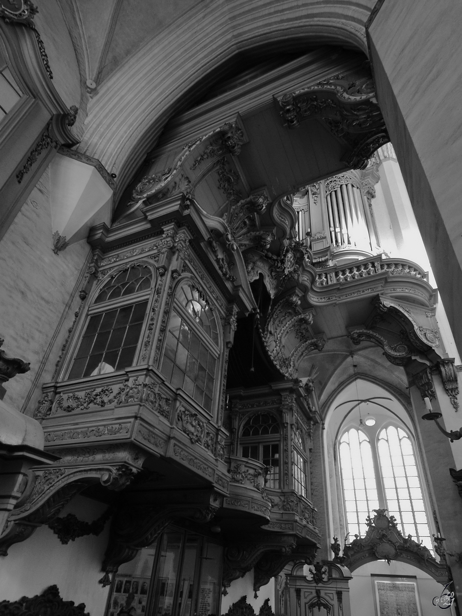 Die Frstenloge in der Marienkirche in Rostock. (August 2013)