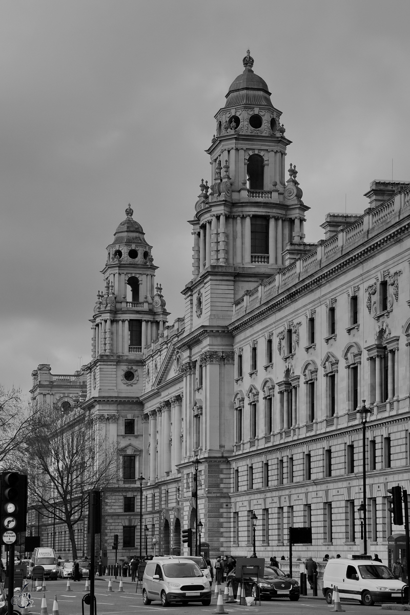 Die Government Offices Great George Street (GOGGS) ein 1917 fertiggestelltes Brogebude der britischen Regierung im Londoner Stadtteil Westminster. (Februar 2015)