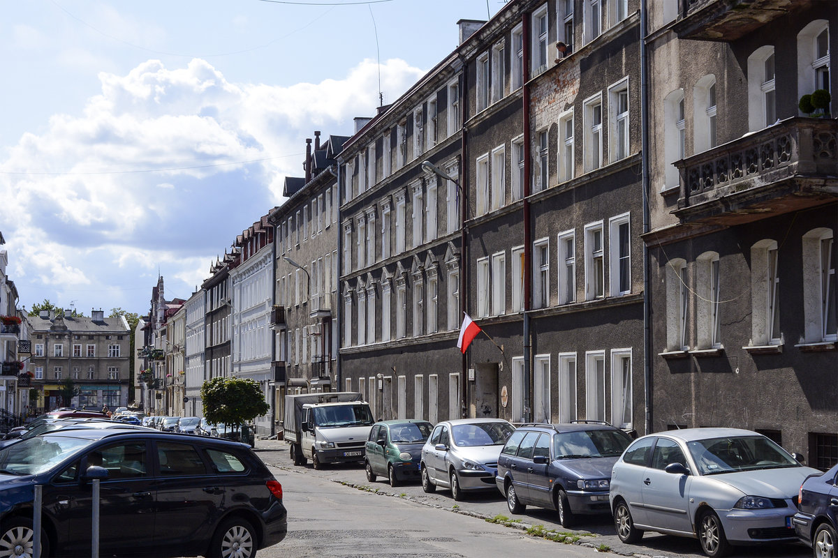 Die Grazyny-Strae im Danziger Stadtteil Langfuhr (Gdańsk-Wreeszcz), Spielort der Blechtrommel, das erste Roman der Danziger Trilogie von Gnter Grass. Aufnahme. 14. August 2019.