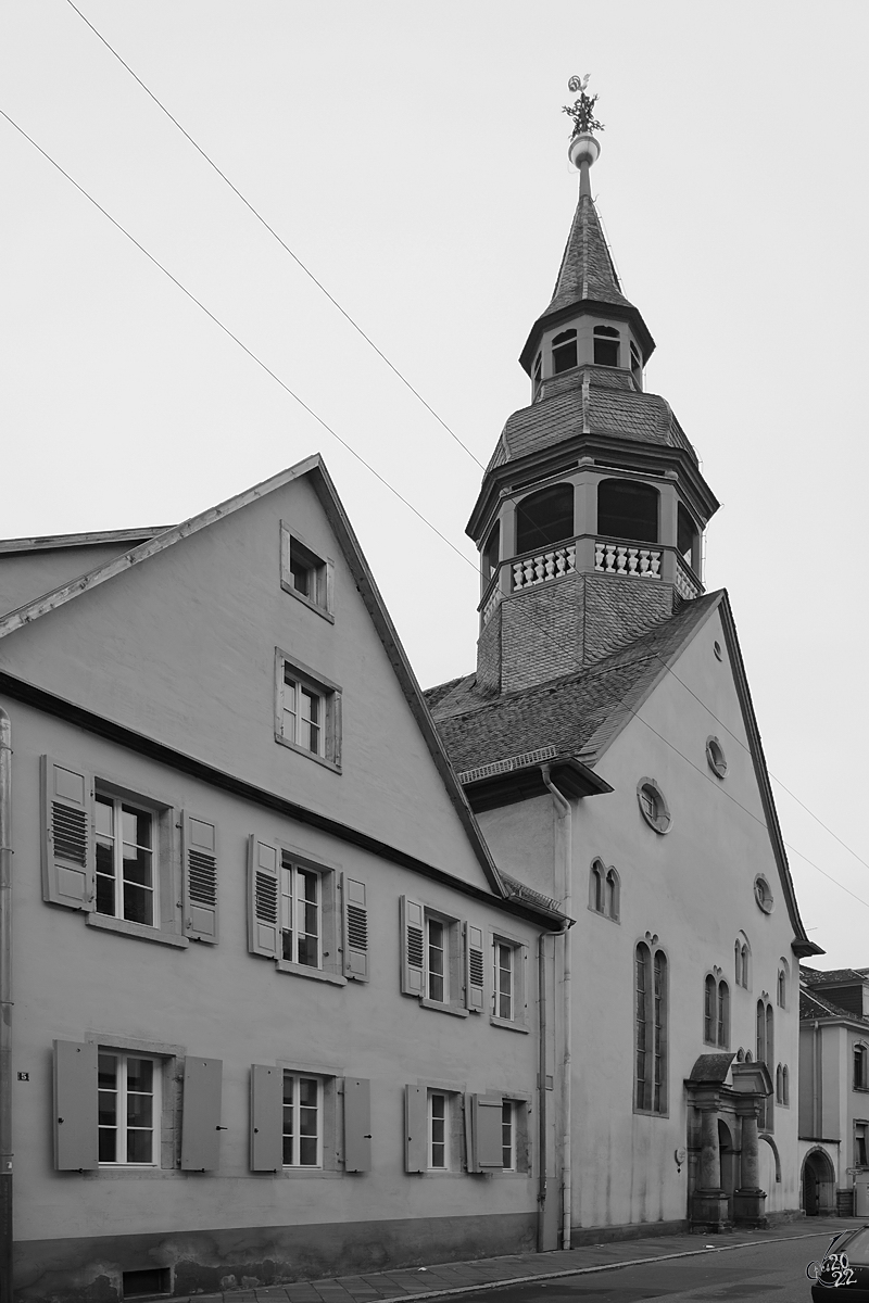 Die Heiliggeistkirche wurde von 1700 bis 1702 im barocken Stil erbaut. (Speyer, Dezember 2014)