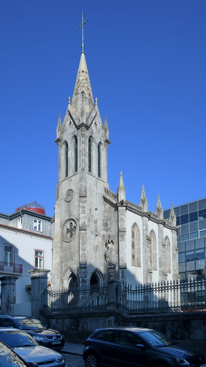 Die Herz-Jesu-Kirche (Capela do Sagrado Coração) von Porto befindet sich in der Nähe des Platzes der Republik. (Januar 2017)