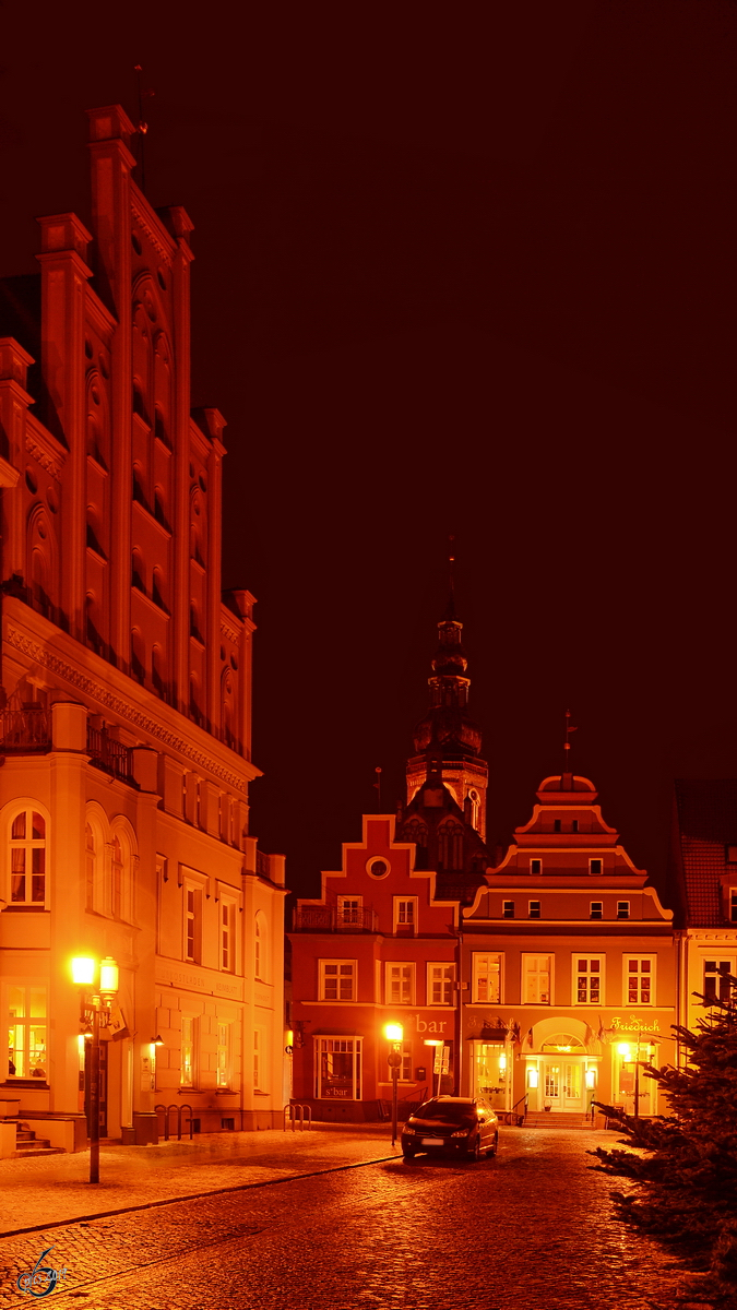 Die historische Altstadt von Greiswald zum Jahresende 2014.