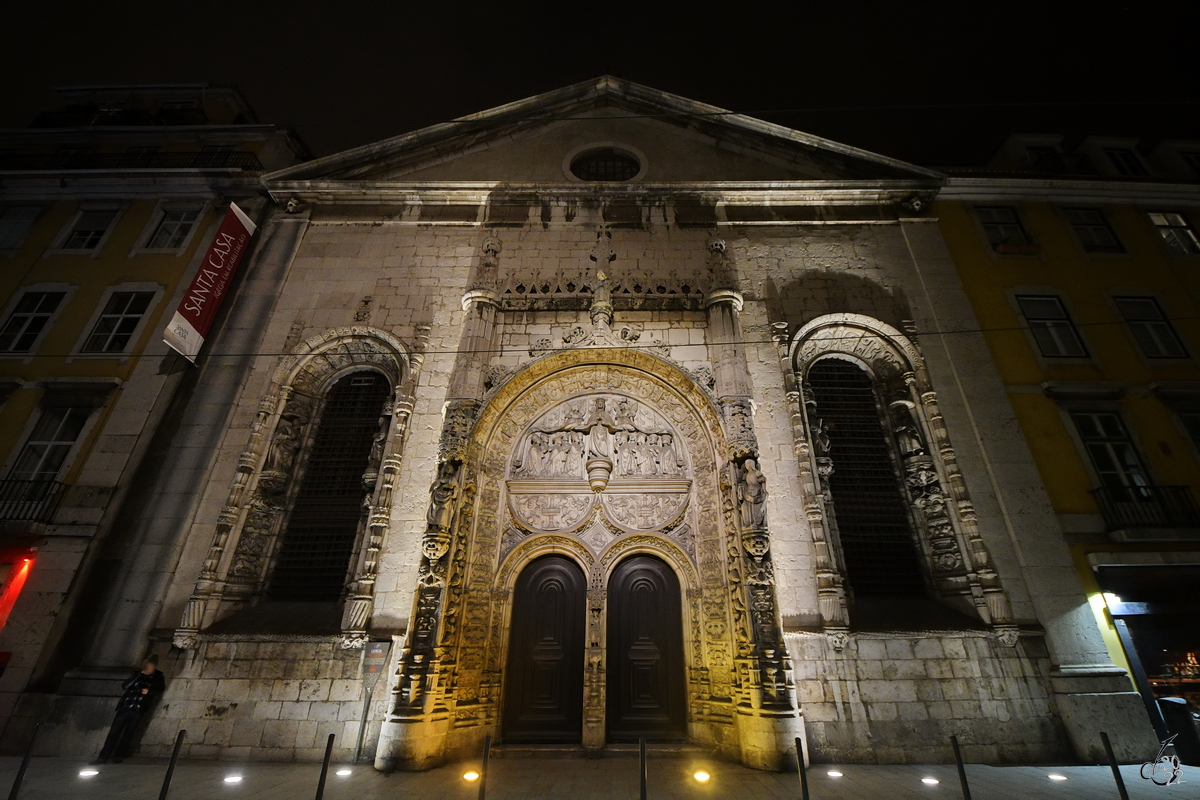 Die Igreja de Nossa Senhora da Conceio Velha ist eine nach dem Erdbeben im 18. Jahrhundert wieder aufgebaute Kirche in Lissabon. (Januar 2017)