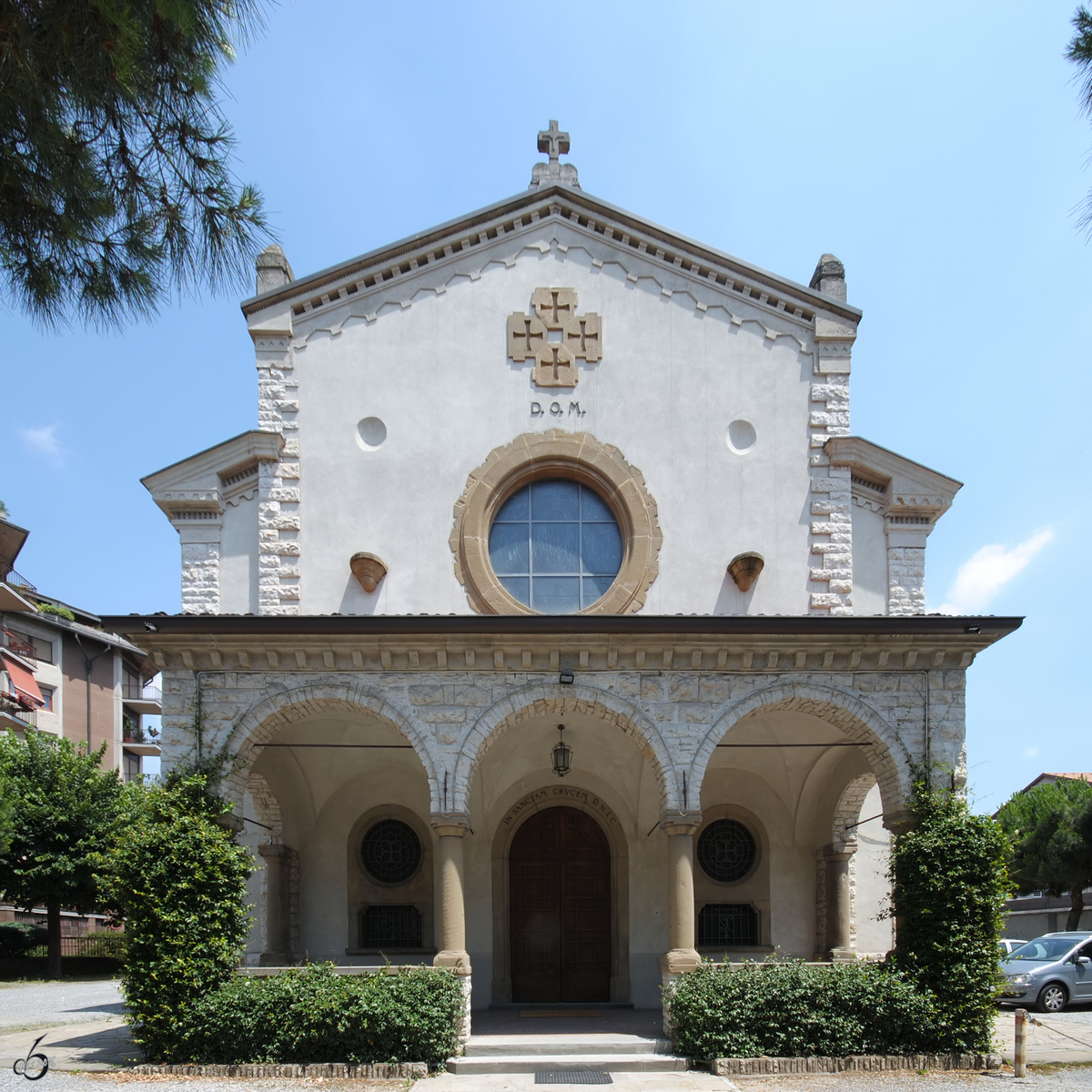 Die katholische Kirche Chiesa Parrocchiale  Santa Croce  in Malpensata. (Juli 2010)