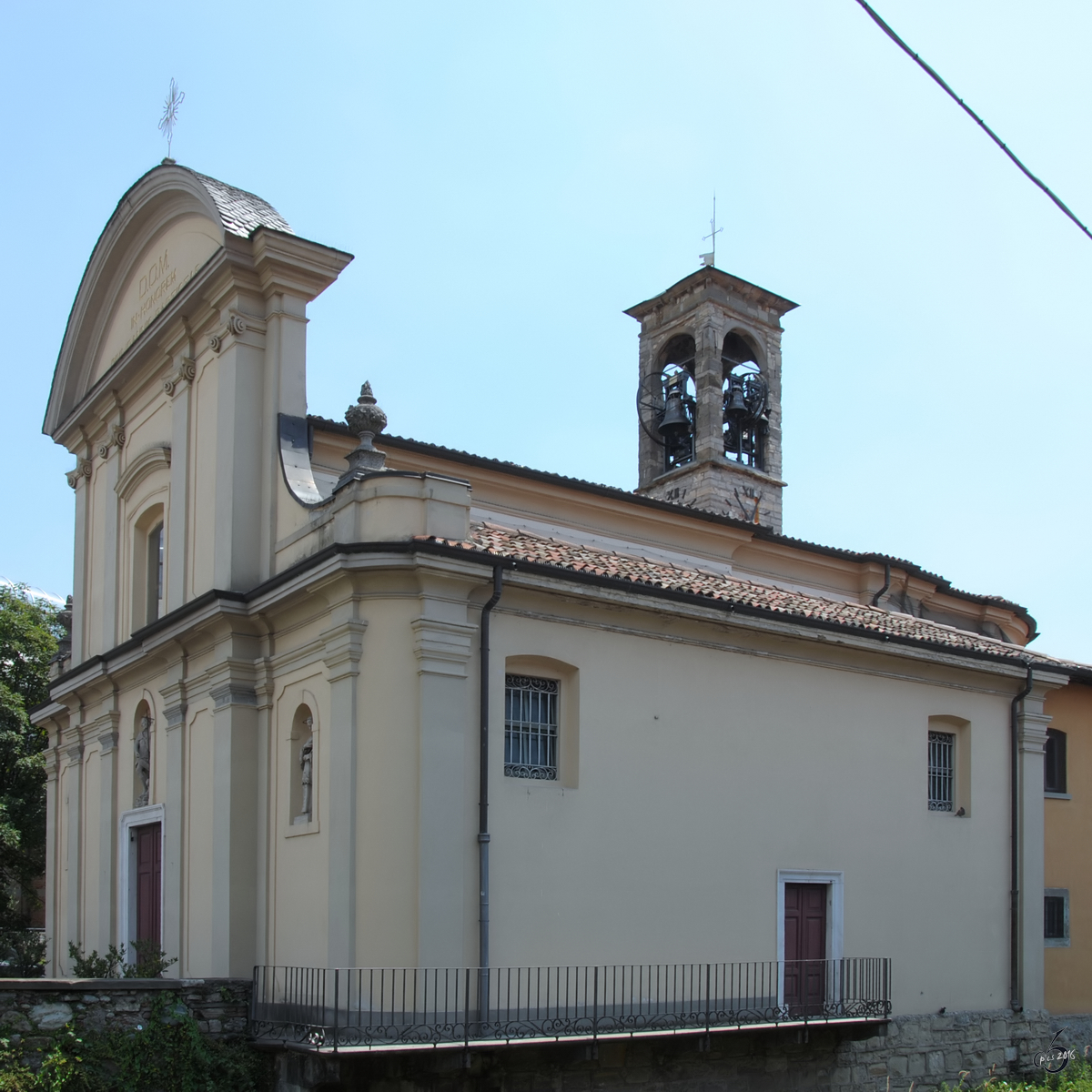 Die katholische Kirche Parrocchia di  San Giorgio Martire  in Orio al Serio. (Juli 2010)