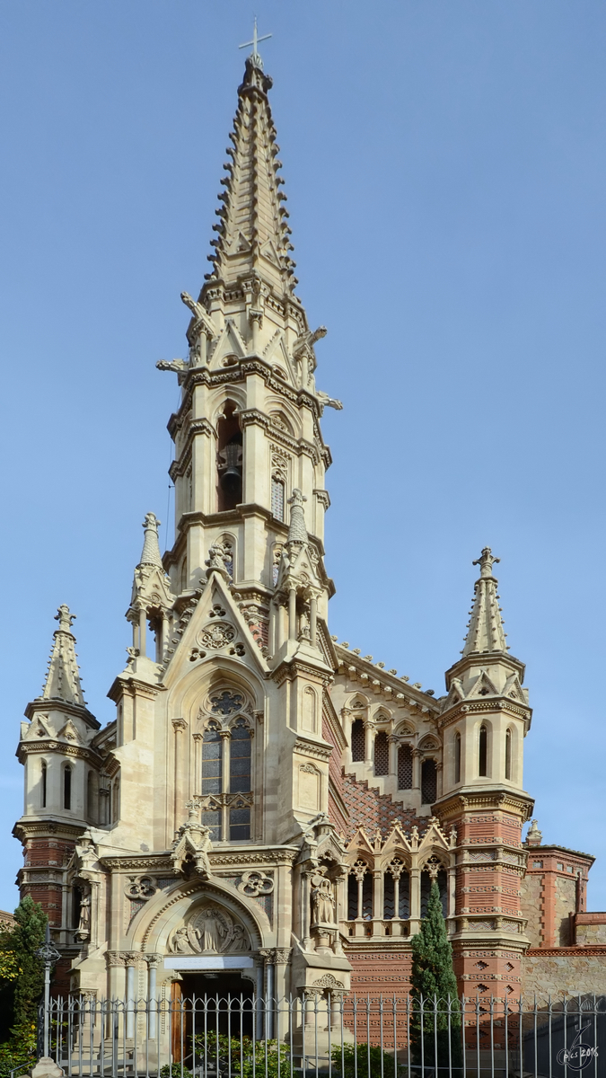 Die Kirche von Las Saleses im Zentrum von Barcelona. (Dezember 2011)