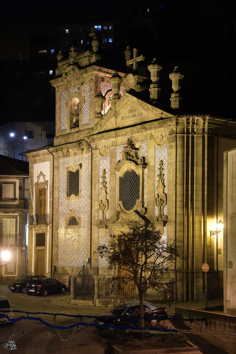Die Kirche von So Francisco (Igreja de So Pedro de Miragaia) wurde Mitte des 17. Jahrhunderts erbaut. (Porto, Januar 2017)