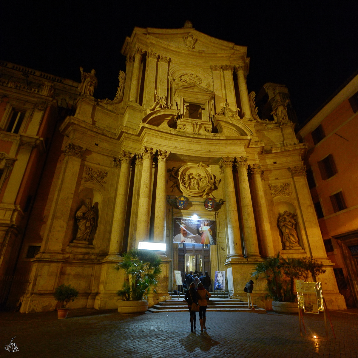 Die Kirche San Marcello al Corso wurde im Stil des rmischen Hochbarock erbaut. (Rom, Dezember 2015)