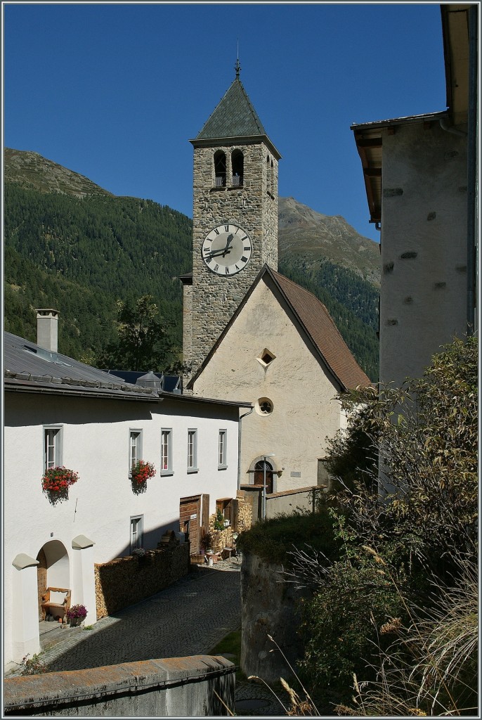 Die Kirche von Susch im Engadin.
13. Sept. 2011