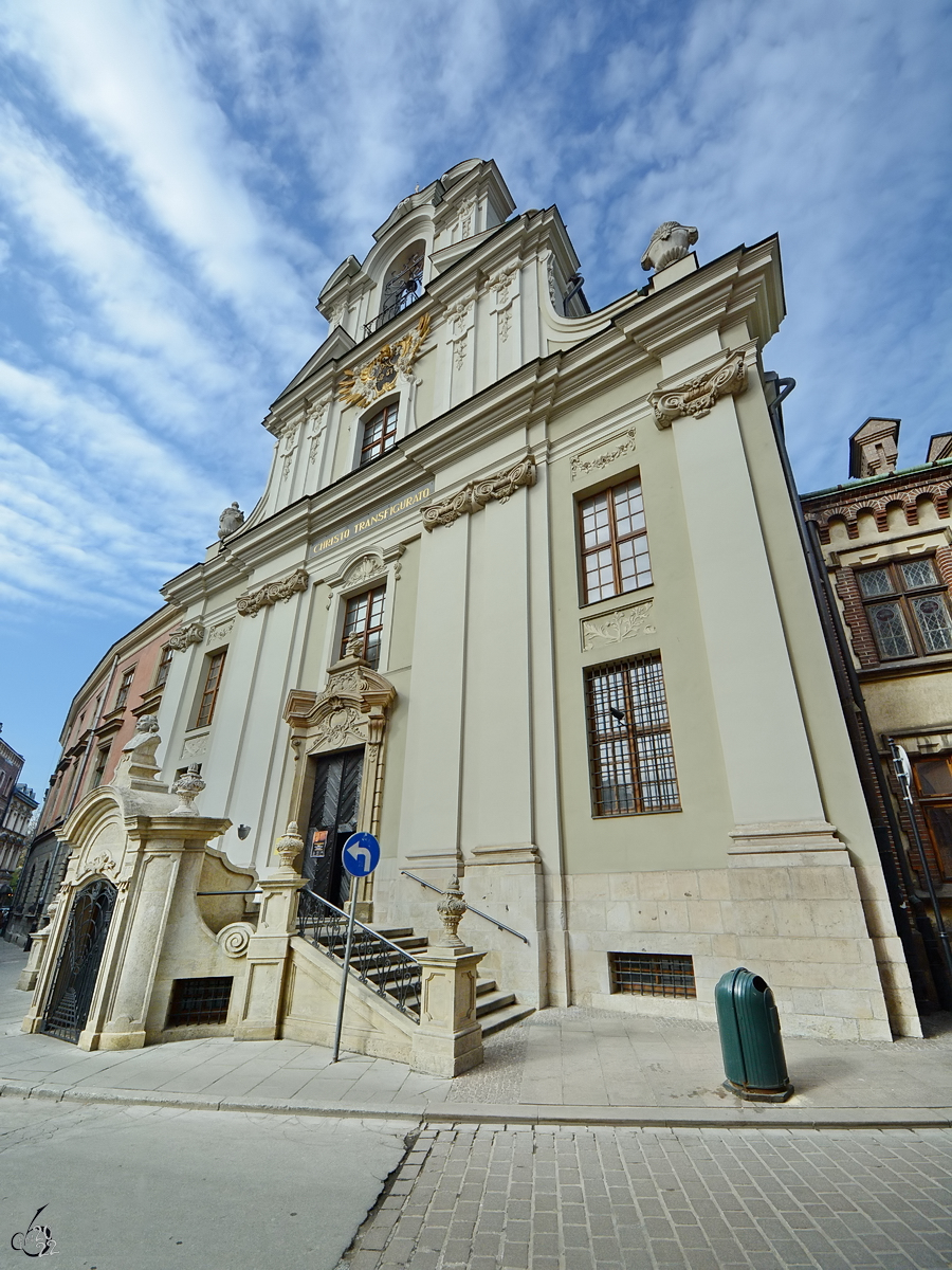 Die Piaristenkirche wurde in den Jahren 1718 bis 1728 im Stil des Sptbarock erbaut. (Krakau, April 2014)