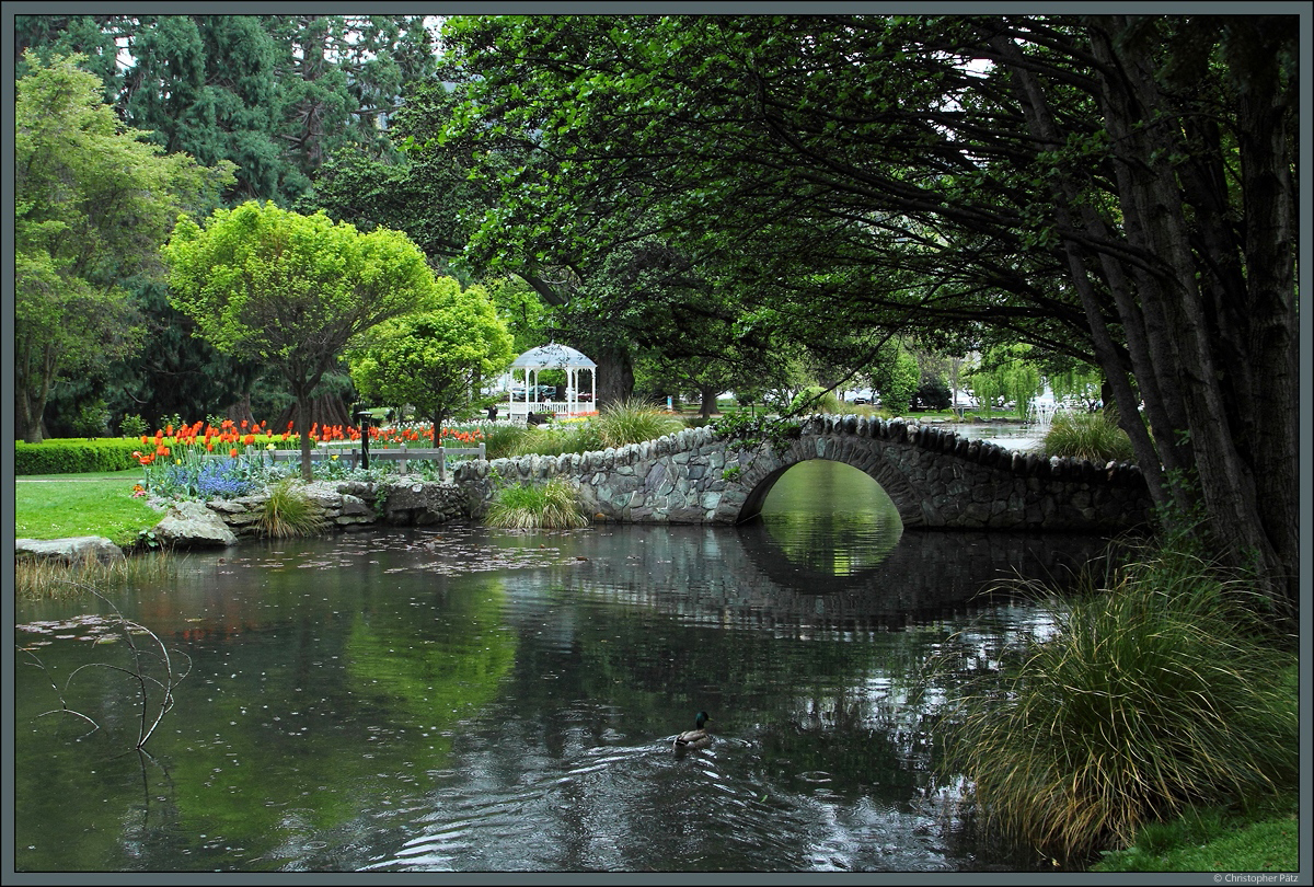 Die Queenstown Gardens wurden 1867 als botanischer Garten auf Initiative des ersten Brgermeisters von Queenstown angelegt. (24.10.2016)