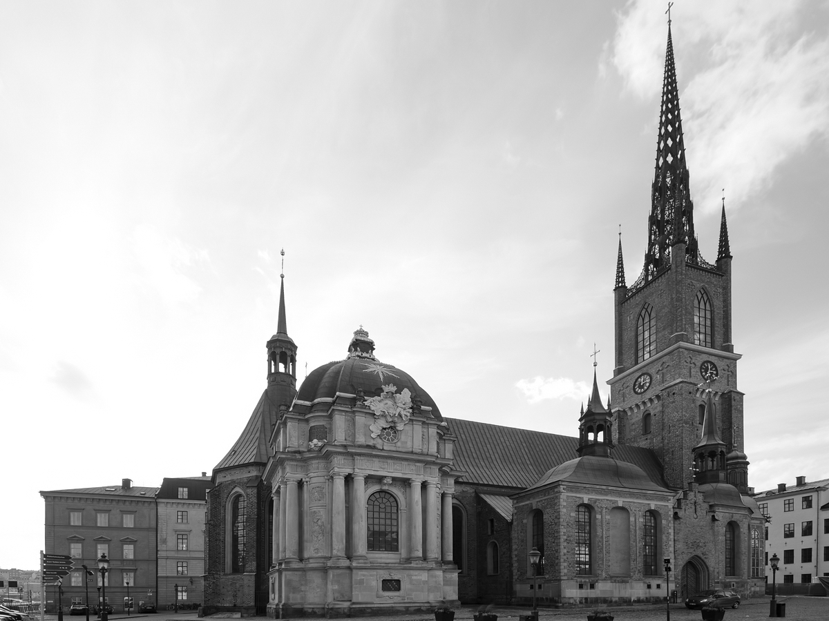 Die Riddarholms-Kirche auf der gleichnamigen Insel. (Stockholm, Oktober 2011) 