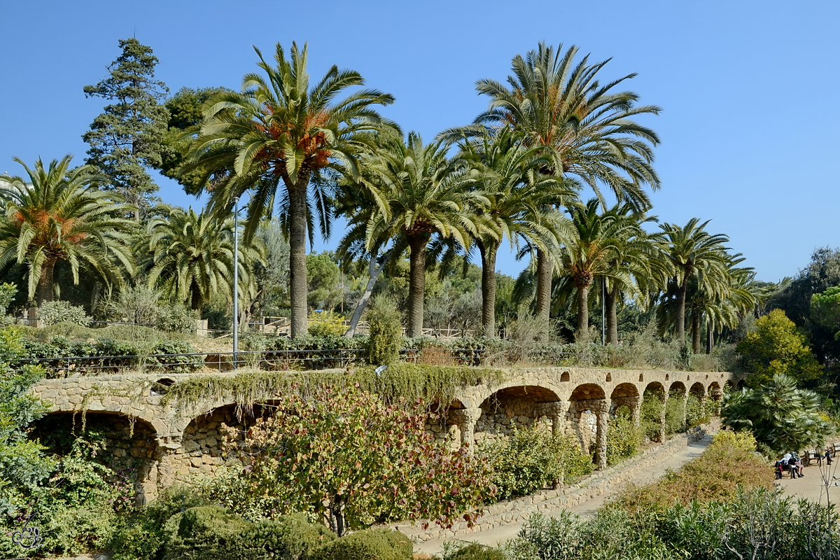 Die Sulengnge im Park Gell. (Barcelona, Februar 2012)