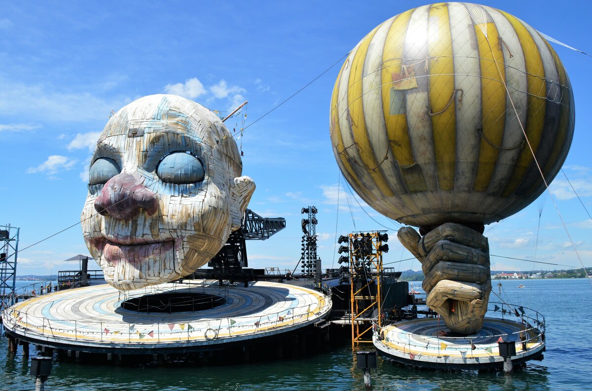 Die Seebhne in Bregenz am Bodensee, aufgenommen am 24.06.2021.