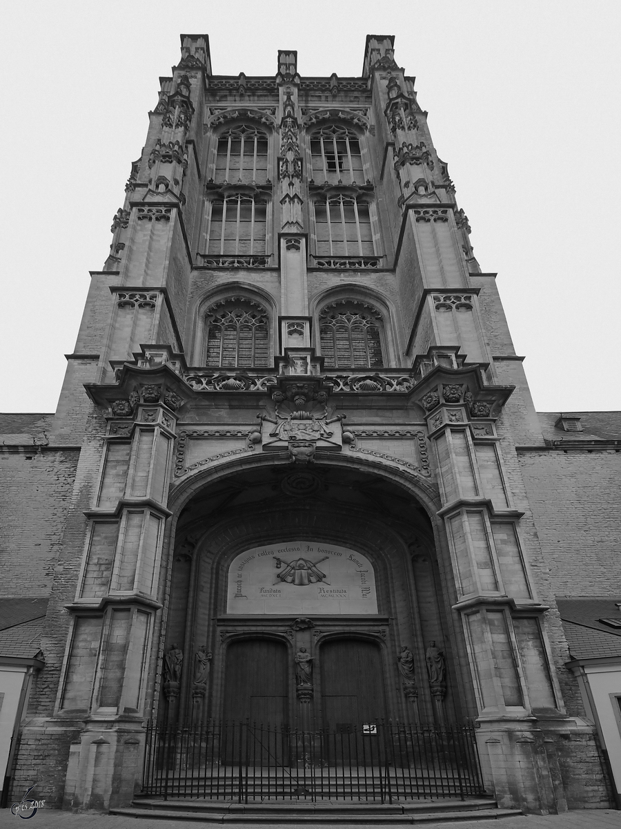Die spätgotische St.-Jakobskirche Ende Juli 2018 in Antwerpen.