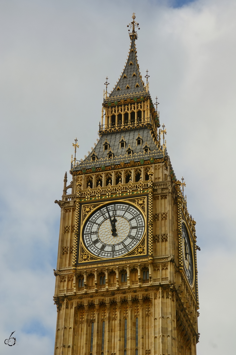 Die Spitze von Big Ben. (London, Februar 2015)