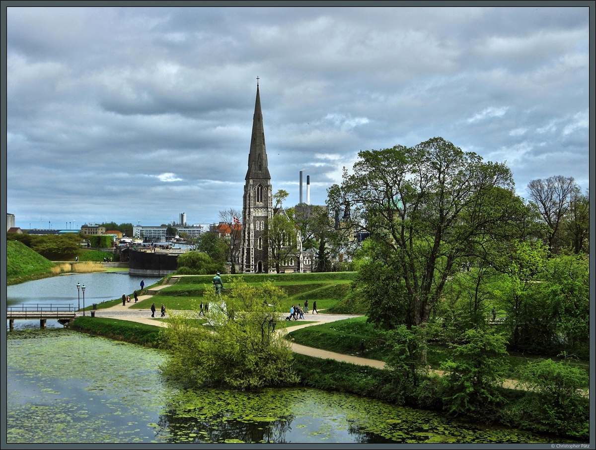 Die St. Alban-Kirche wurde 1885 bis 1887 fr die wachsende englische Gemeinde in Kopenhagen gebaut. (28.04.2019)