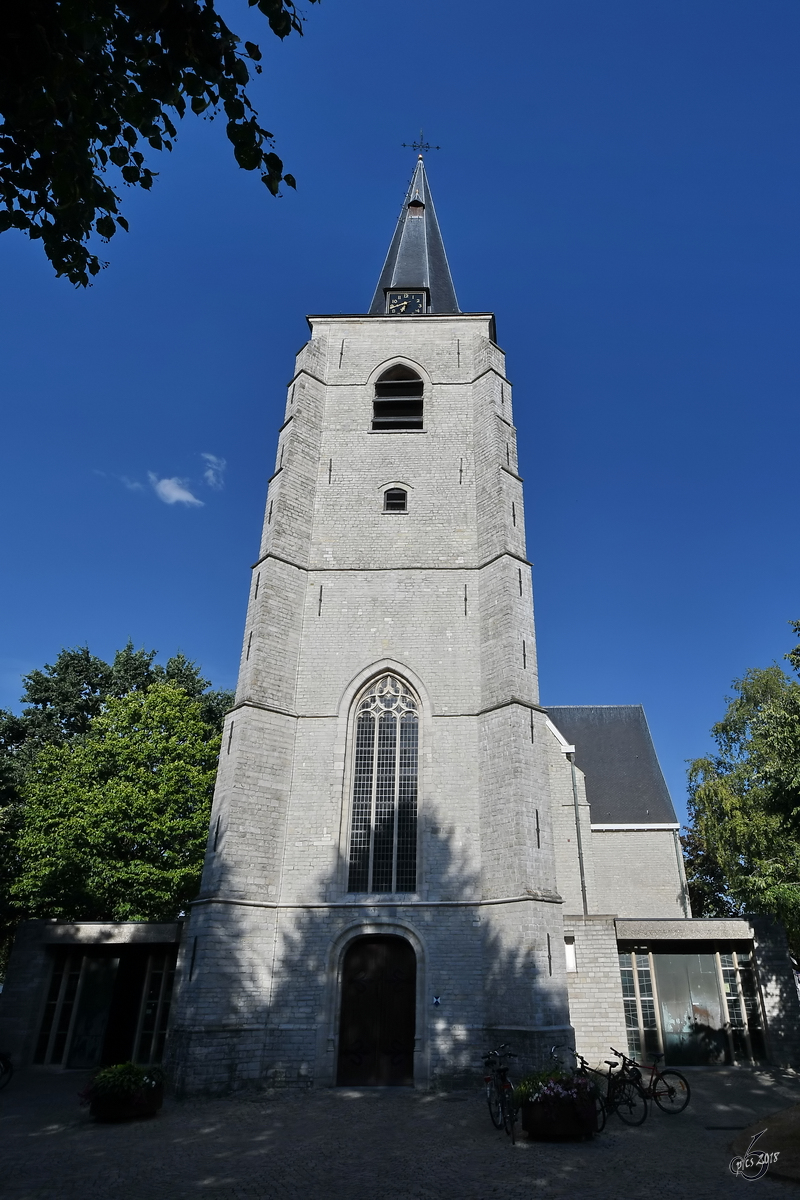 Die St. Laurentiuskirche Ende Juli 2018 in Antwerpen.