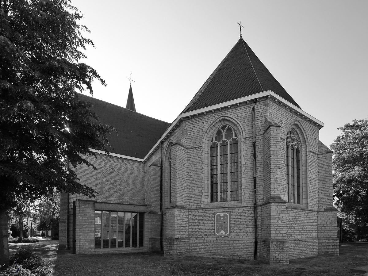 Die St. Laurentiuskirche Ende Juli 2018 in Antwerpen.