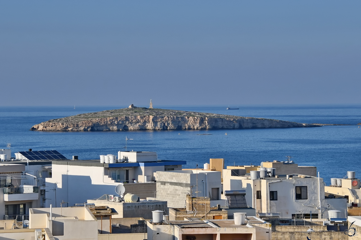 Die St. Paul’s Insel (Il-Gżejjer ta’ San Pawl) ist seit Ende der 1930er-Jahre unbewohnt. (Malta, Oktober 2017)