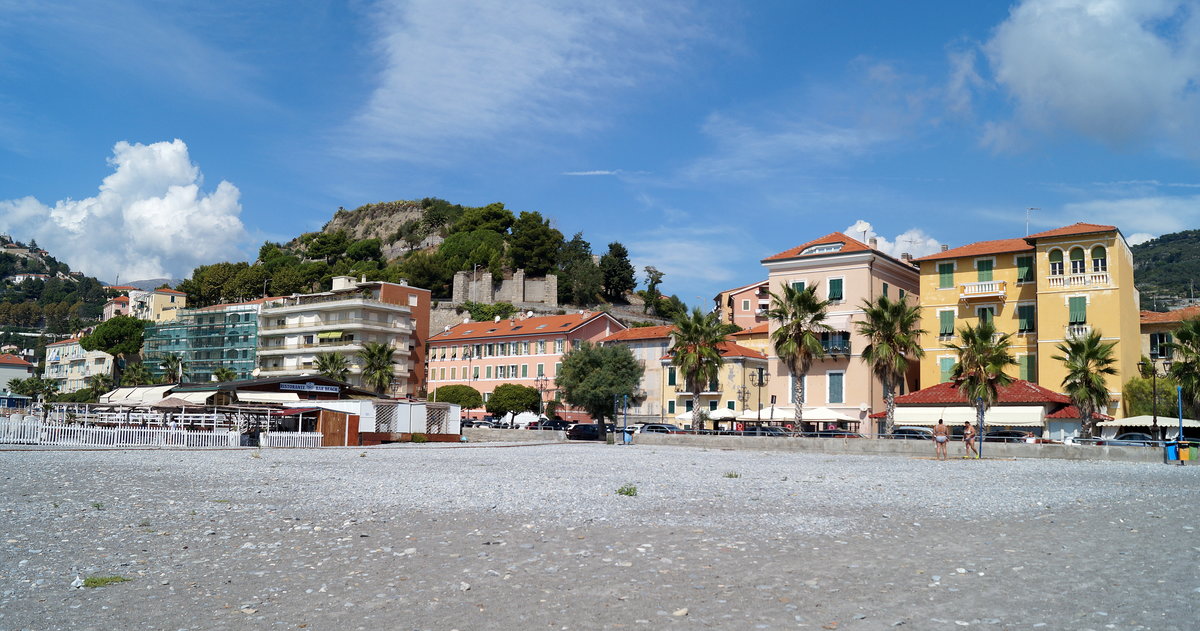 Die Strandpromenade in Ventimiglia, 08.09.2018.