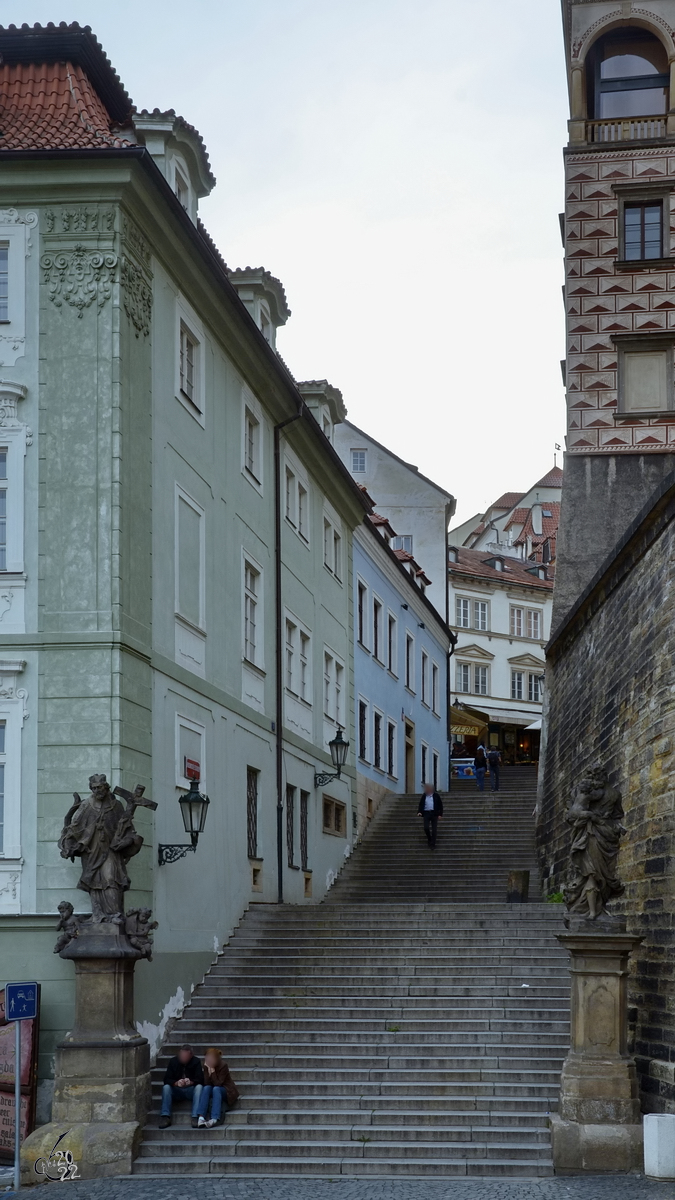 Die Treppen zum Prager Hradschin. (September 2012)