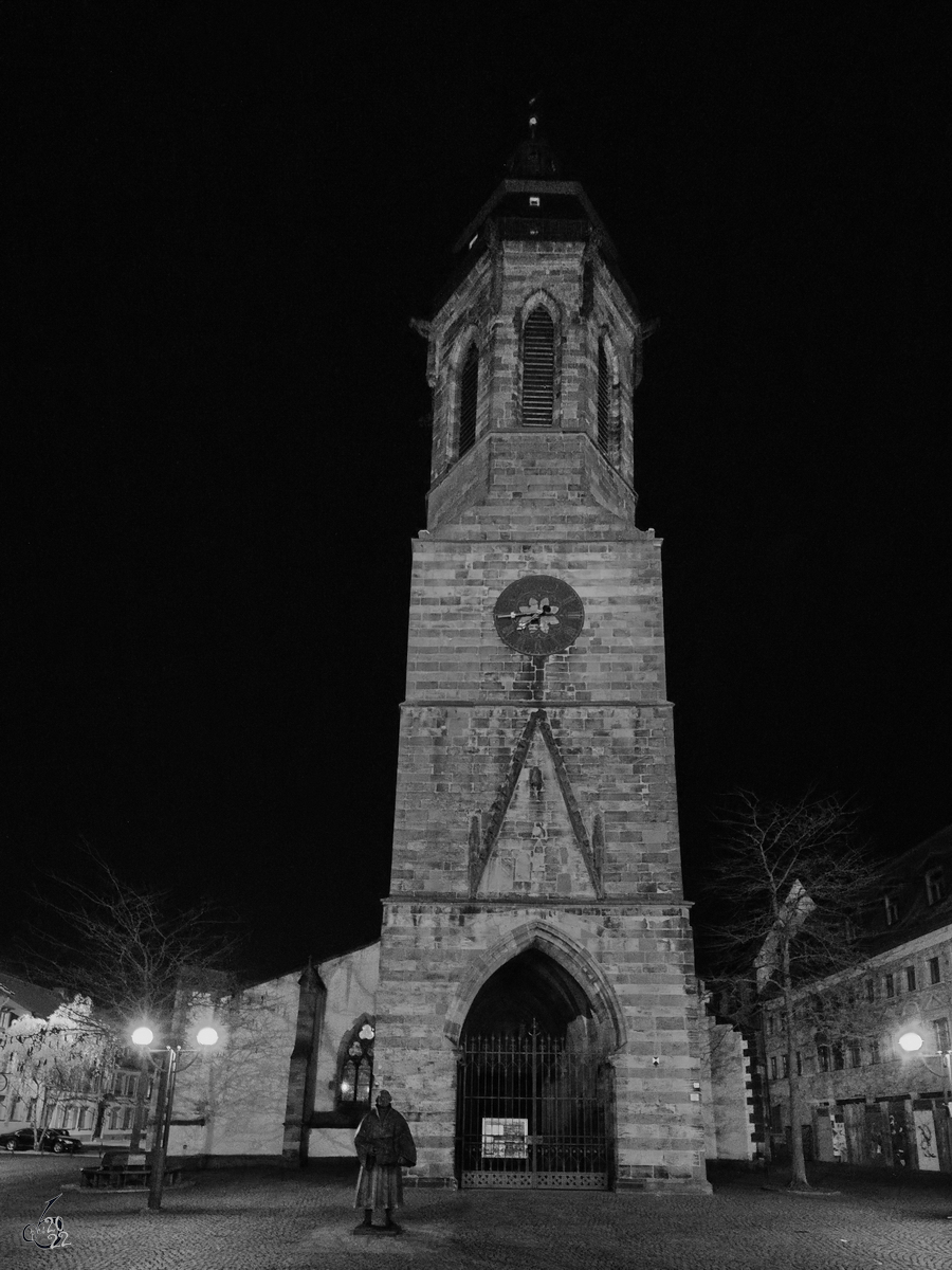 Die um 1309 bis 1333 im gotischen Stil erbaute Stiftskirche ist das lteste Gotteshaus von Landau. (Dezember 2014)