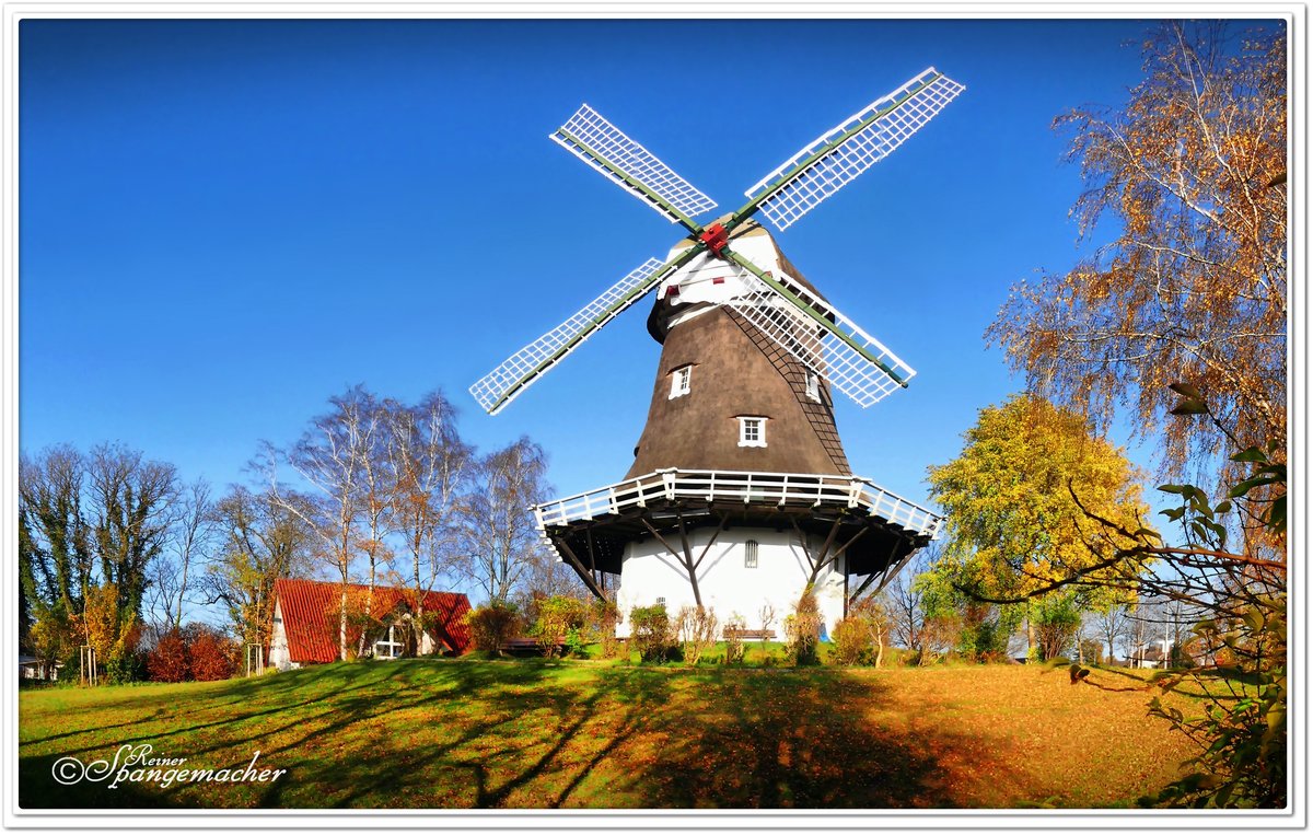 Die Windmhle von Achim/Baden in der Nhe von Bremen. Im November 2020