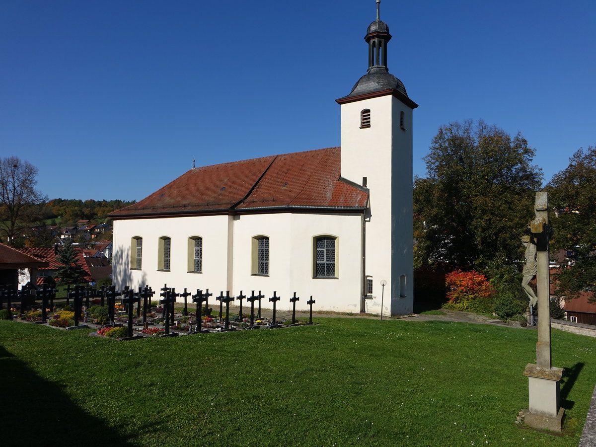 Diebach, kath. Pfarrkirche St. Joseph, erbaut von 1716 bis 1717 (15.10.2017)