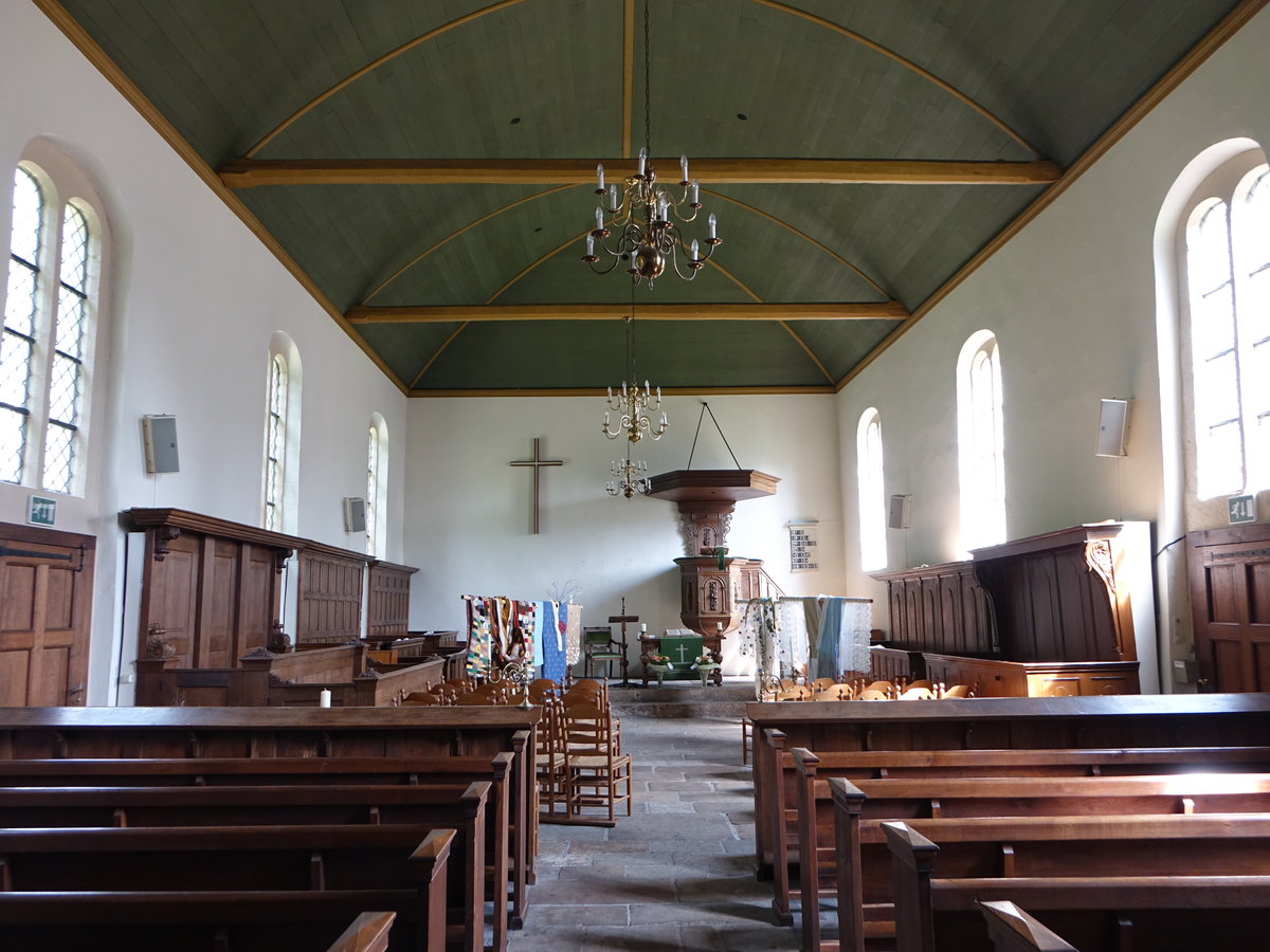 Diepenheim, Innenraum der Ref. St. Johannes Kirche, Kanzel von 1690 (22.07.2017)