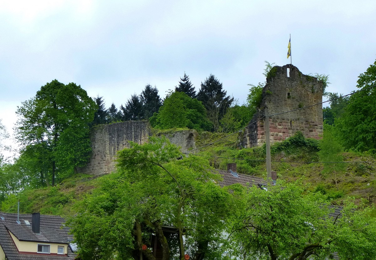 Diersburg in der Ortenau, die Burg wurde 1197 erstmals erwhnt, zerstrt im 17.Jahrhundert, Mai 2014