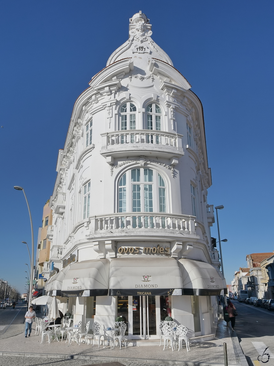 Dieses sehr schn gestaltete und reichlich verziertes Stadthaus. (Aveiro, Januar 2017)