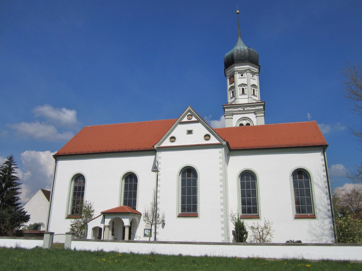 Dietkirch, Pfarrkirche St. Johannes der Tufer, erbaut ab 1723 durch Franz Beer (23.04.2014)