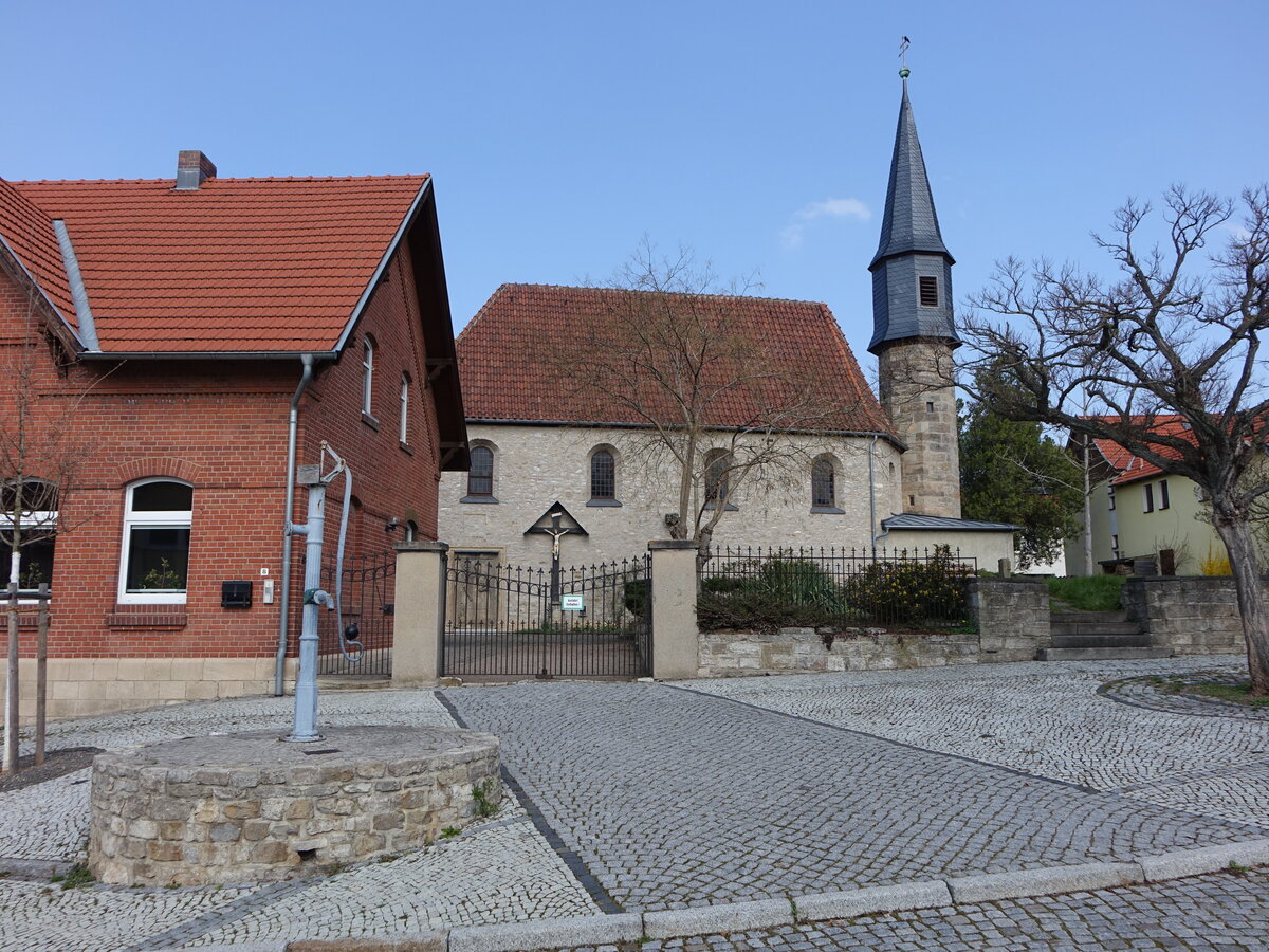 Dittelstedt, evangelische St. Martin Kirche, erbaut 1682 (09.04.2023)