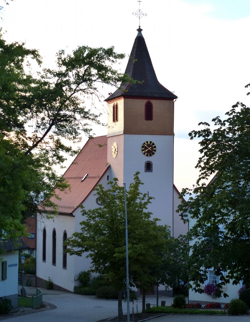 Dobel, die evangelische Kirche, erbaut 1774, Aug.2015
