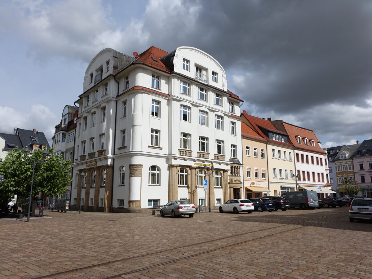 Dbeln, Commerzbankgebude am Obermarkt, erbaut 1910 (19.09.2023)