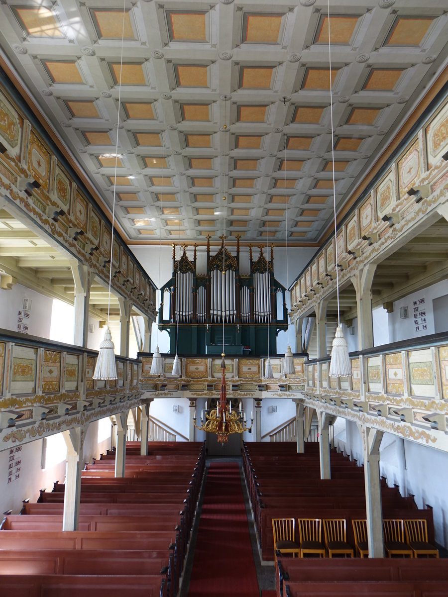 Dbra, Orgelempore in der Evangelisch-lutherische Pfarrkirche St. Bartholomus (14.04.2017)