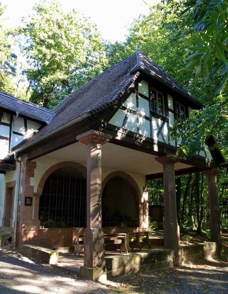 Drrenbach, die lbergkapelle von 1815, steht unmittelbar neben der Wallfahrtskapelle auf dem Kolmersberg, Sept.2015