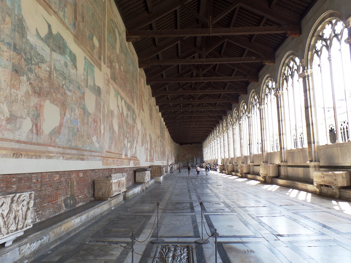 Domfriedhof Camposanto Monumentale in Pisa, Innenansicht,  Foto am 21.5.2014
