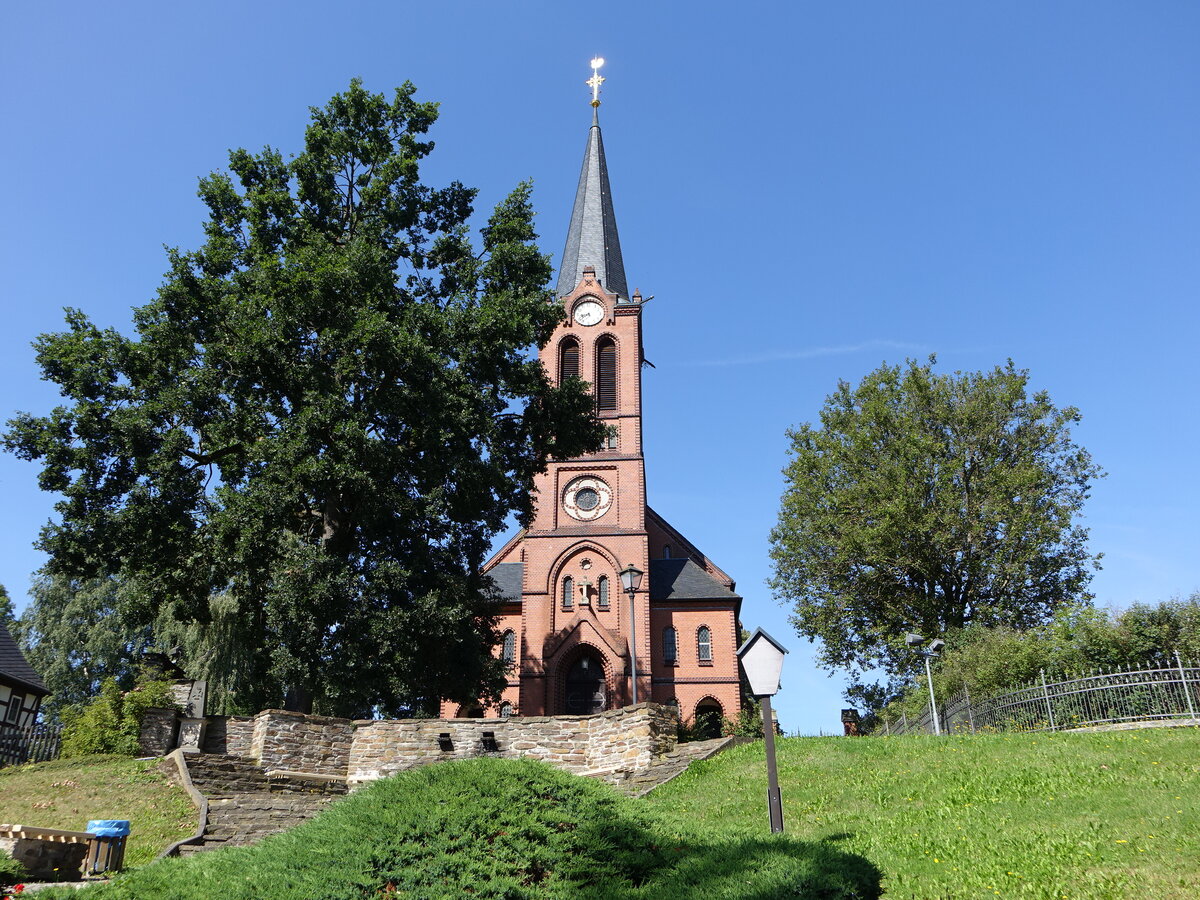Dorfchemnitz, evangelische Kirche, erbaut von 1892 bis 1893 (19.08.2023)